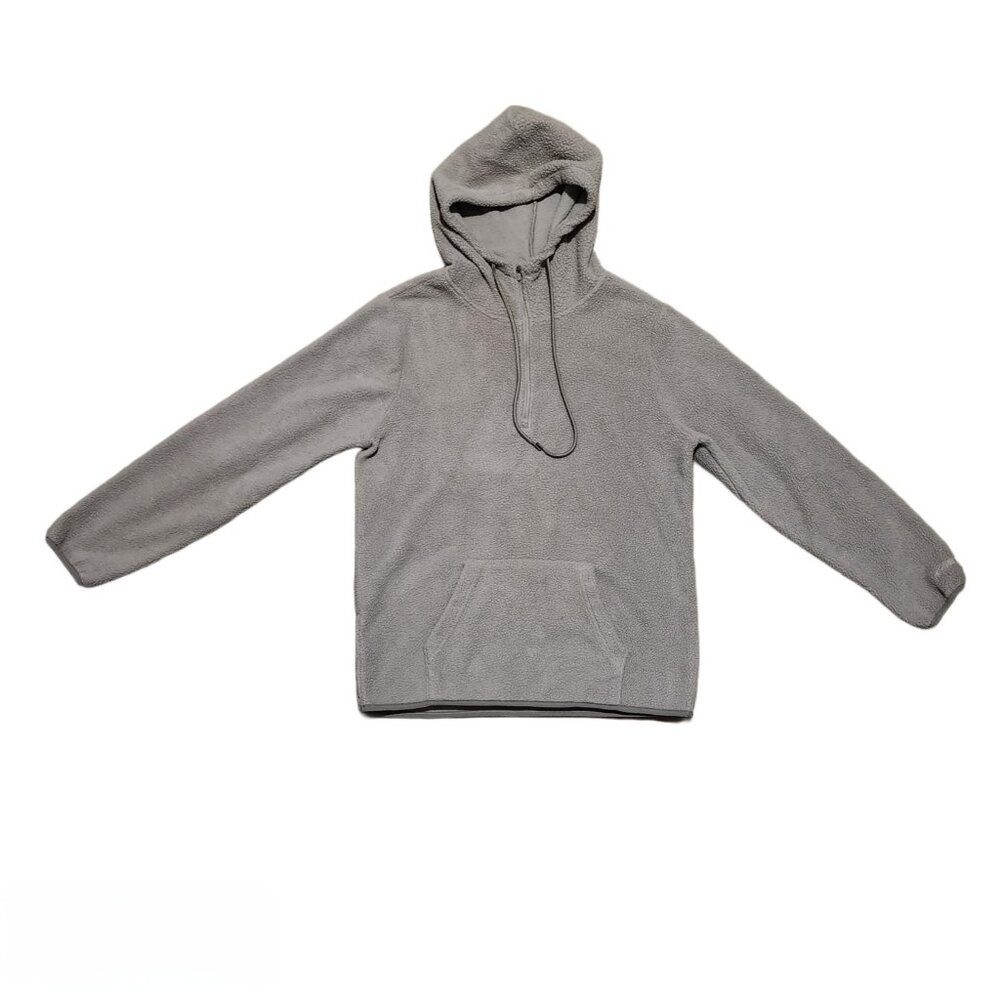 Tan Fleece Drawstring Hoodie By Eddie Bauer Sz Lg - Picture 2 of 7